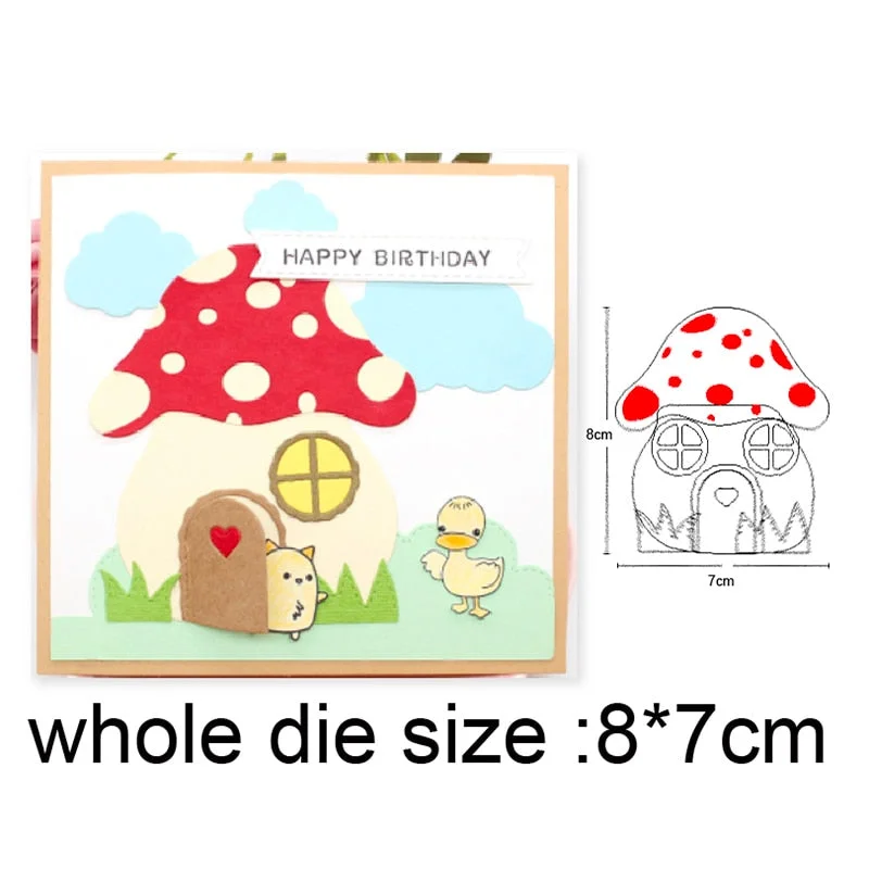 Christmas House Tree Metal Cutting Dies Stencils dies for DIY Scrapbooking Dies Decorative Embossing Die Cuts Paper Cards Making