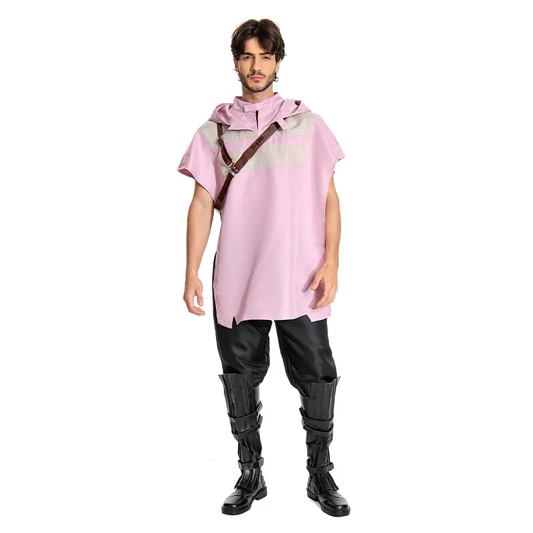 Jedi: Survivor Cal Pink Cloak Outfits Cosplay Costume Halloween Carnival Suit
