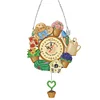 Diamond Painting Animal And Flower Hanging Clock Pendant Kit for Decoration