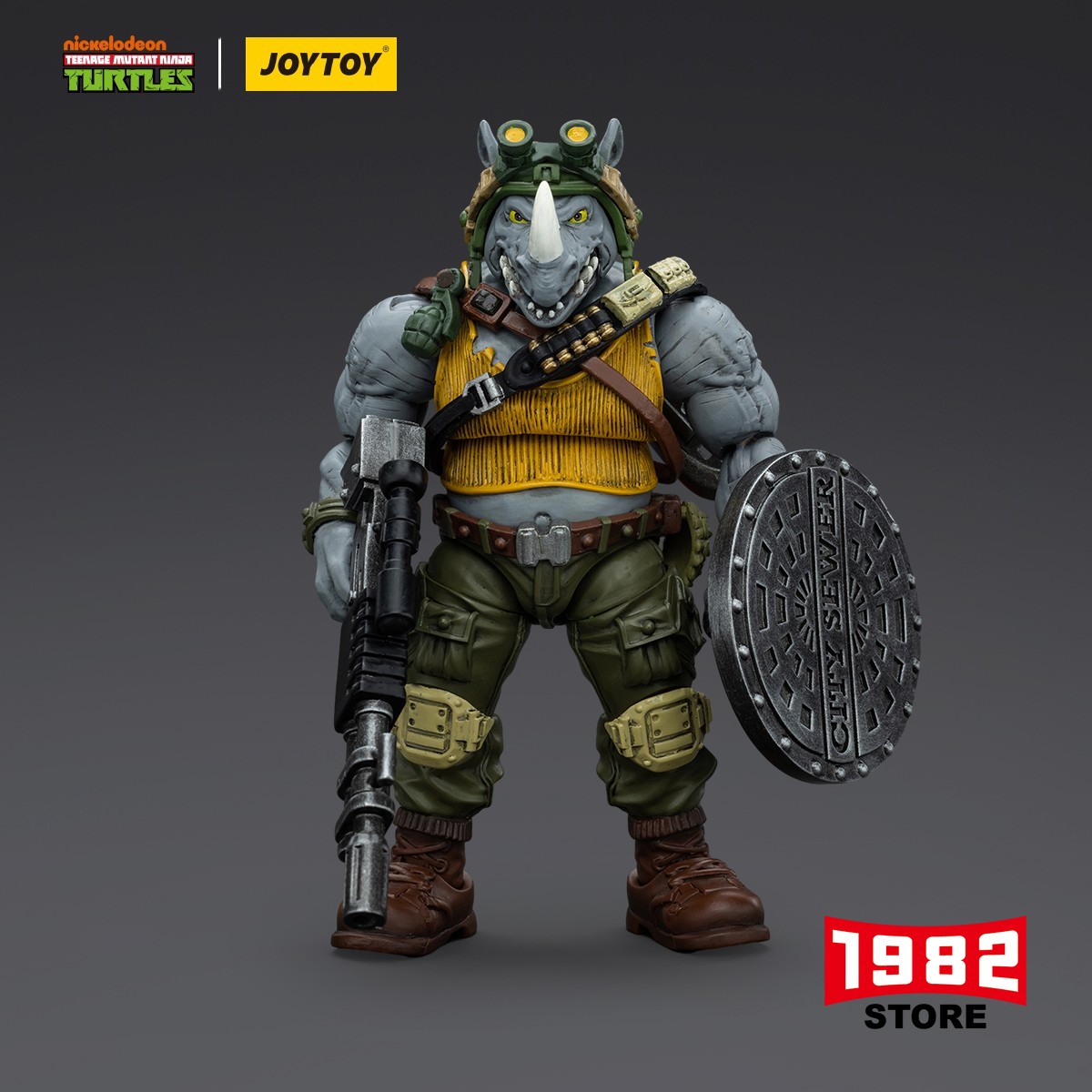 JOYTOY TURTLES TMNT-Rocksteady 1/18 JT8469 Soldier Model Toys Action Figure Gift