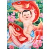 Auspicious Festive Fat Doll   | Full Round Diamond Painting Kits