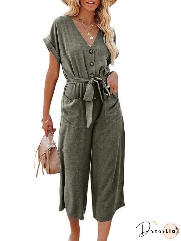Button-Down Jumpsuit