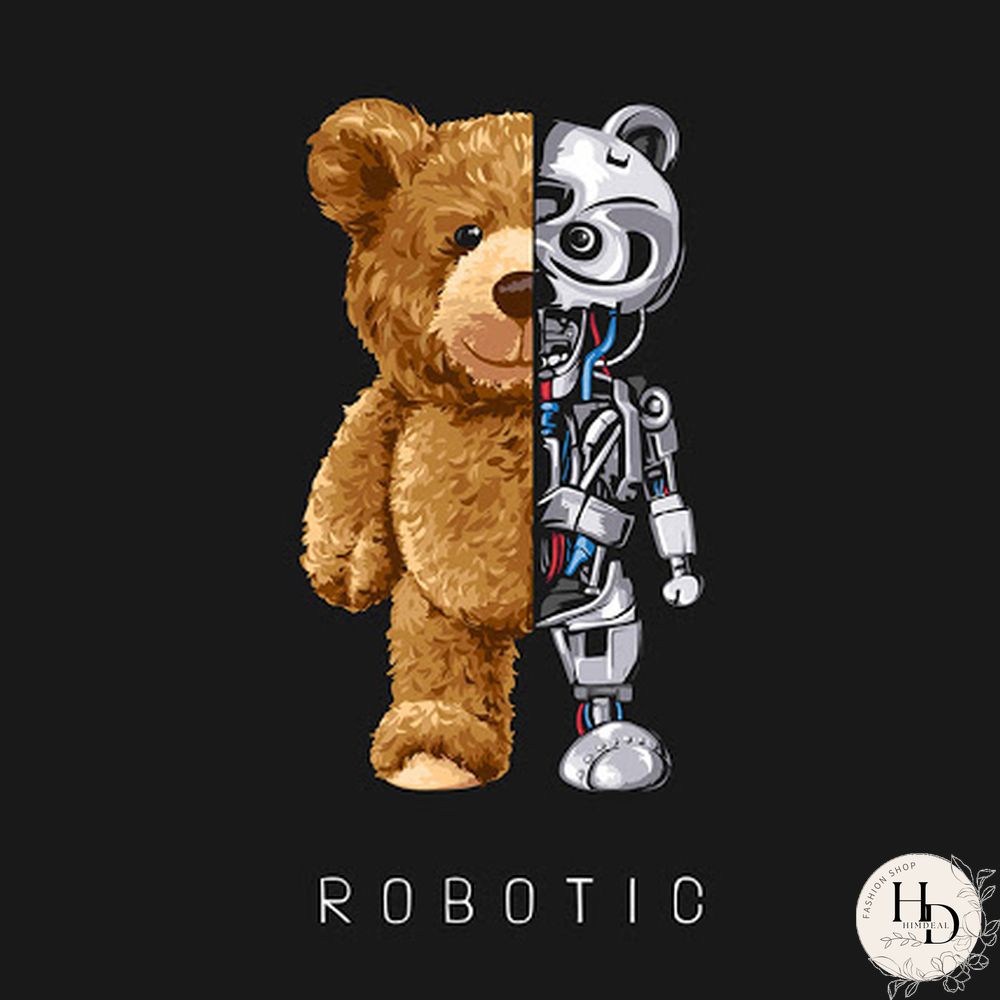 Robot Bear Short Sleeve T-Shirt