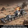 1165-piece set of WWII army tank toys compatible with Lego, create a large KV-VI military model or 8 sets of WWII tanks