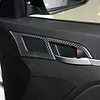 NVCNX Real Carbon Fiber Accessories for Hyundai Elantra 2017 2018 Car Thick Overlay Door Panel Cover Interior Trim Soft Sticker Decal 4PCs