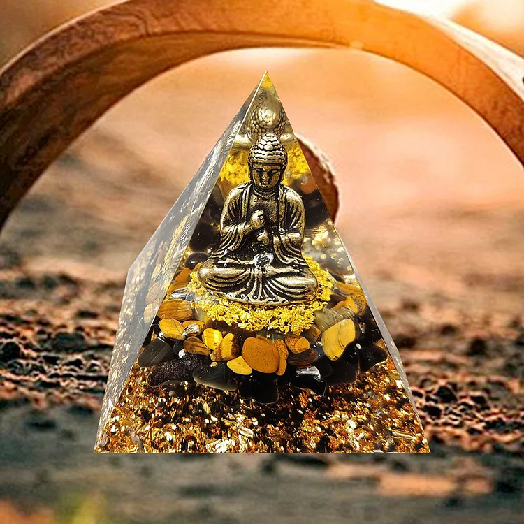 6cm Natural Orgonite Pyramid Crystals Energy Generator Healing Crafts (J)
