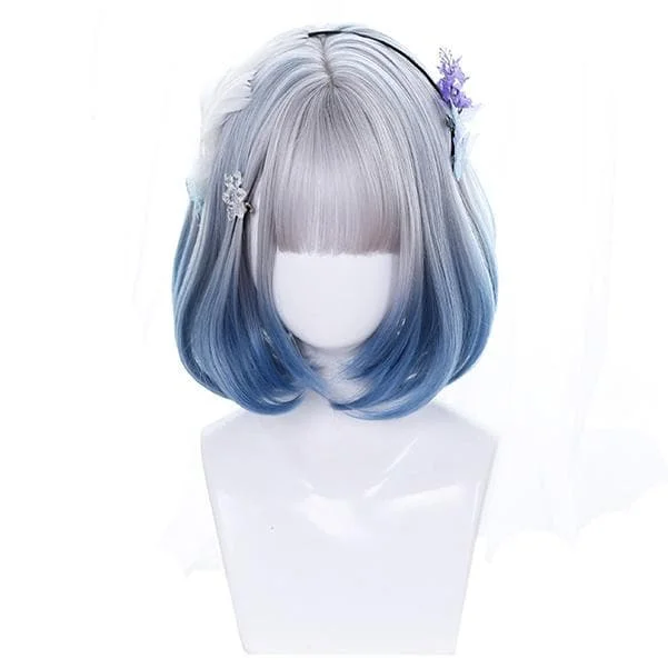 Angel Blue Silver Short Wig SP14942