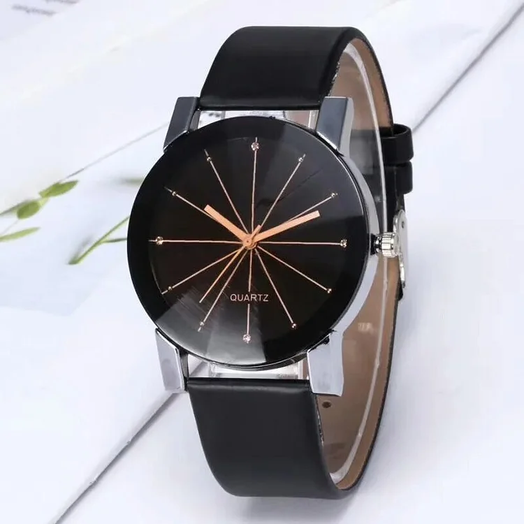 Fashion Men Women Student Couple Watches Leather Band Stainless Steel Wrist Watch Luxury Brand Quartz Casual Relogio Feminino