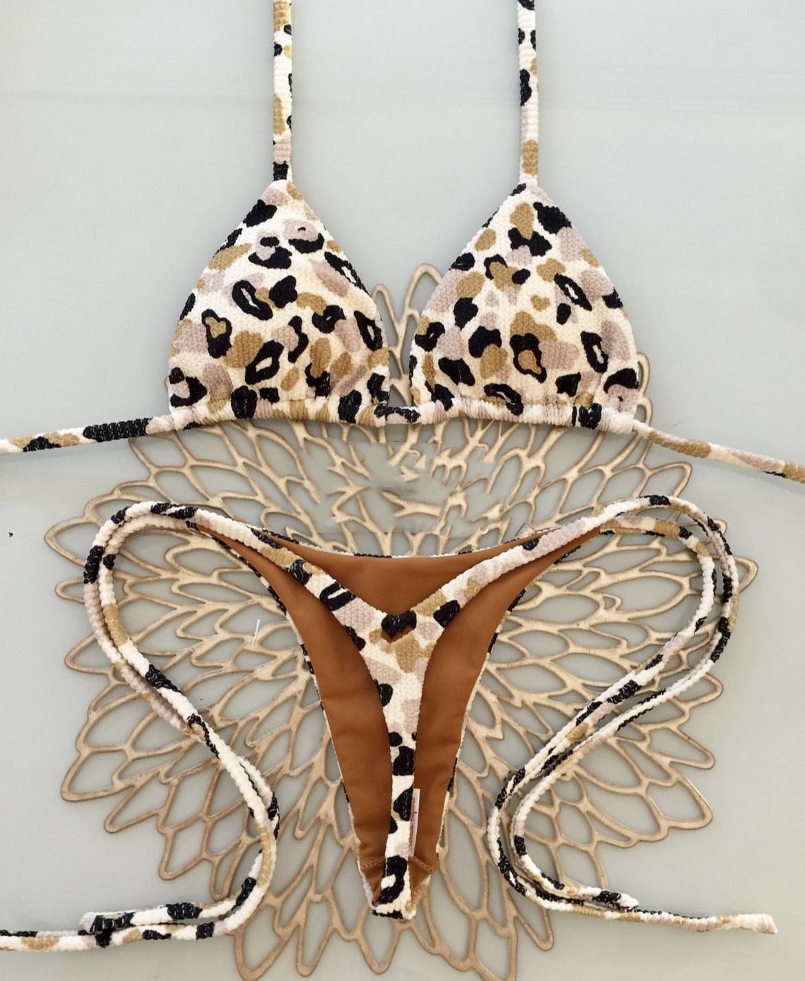 Mature Women Printed Swimsuit Beach Sexy Bikini