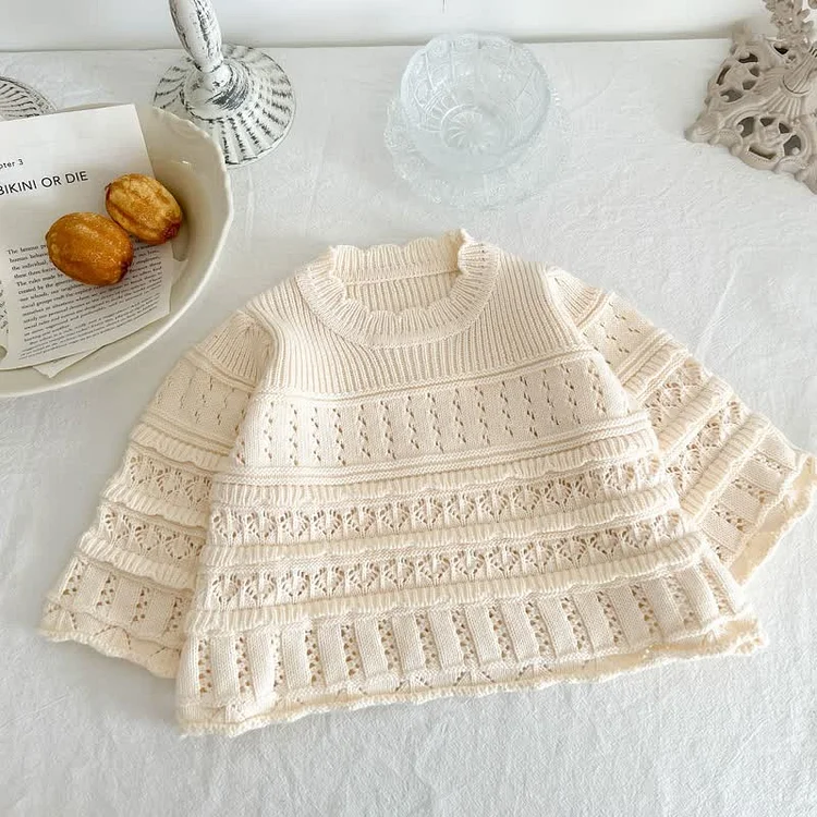 Baby Hollow Out Overall Sweater Dress