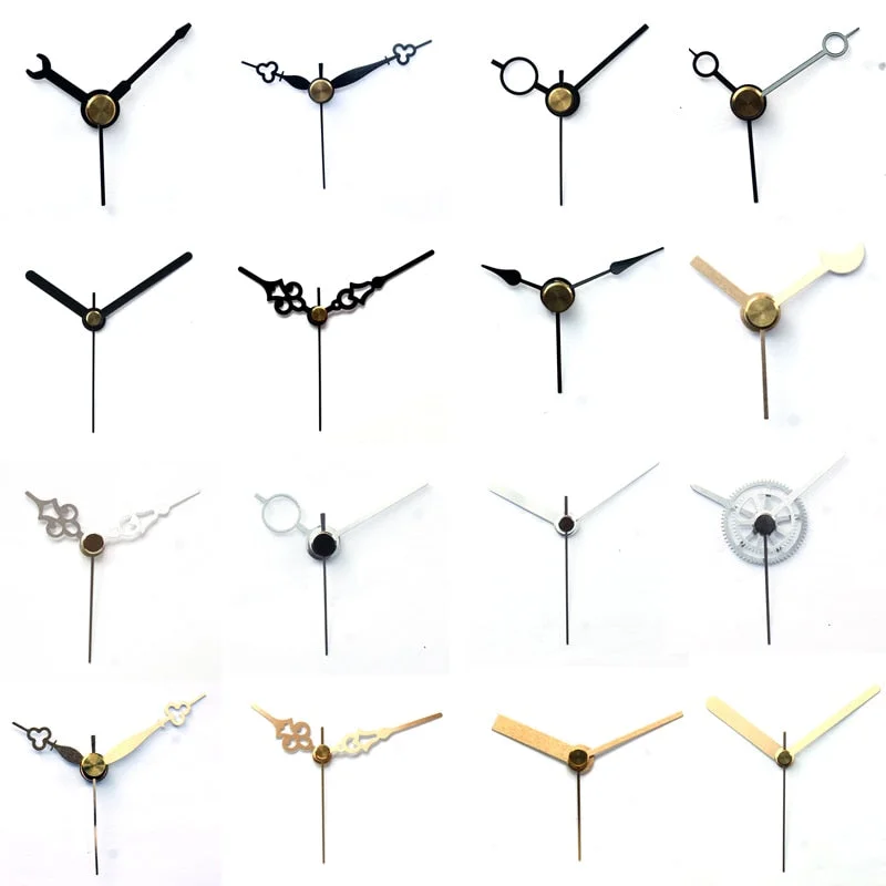 DIY Short Clock Hands Suitable for Table Alarm Clock Repair Parts Metal Hour Hand Minute Hand Second Hand Small Clock Pointer