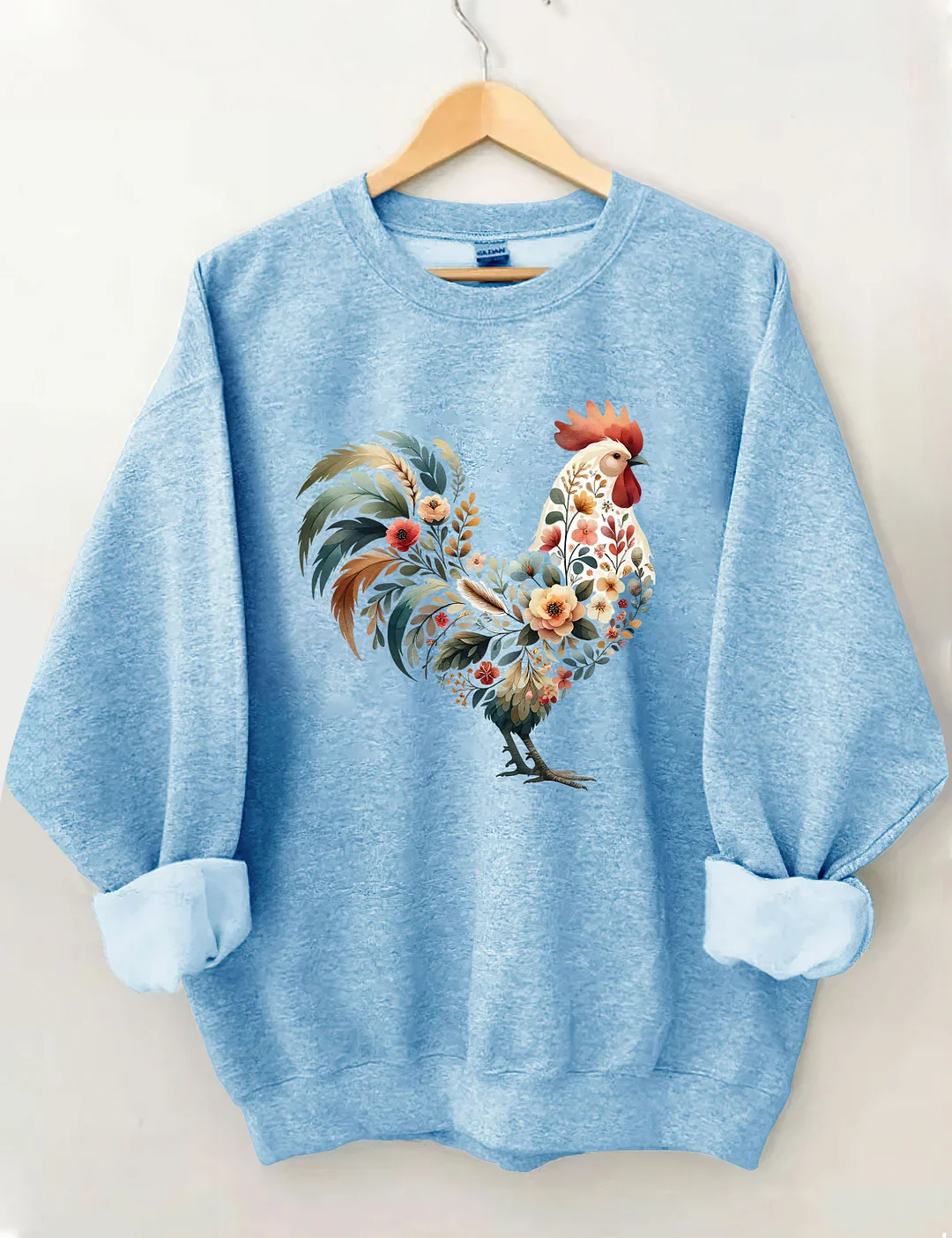 Floral Rooster Sweatshirt
