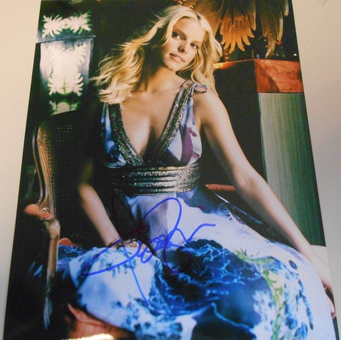 JESSICA SIMPSON * SINGER - ACTRESS * YOUNG * HAND SIGNED Photo Poster painting 8.5 X 11