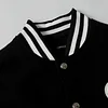 Chrome Hearts Varsity Jacket - Black White Gothic Baseball Coat 2206