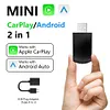 2 in 1 Wireless CarPlay Android Auto Adapter Plug & Play for Factory Wired Cars
