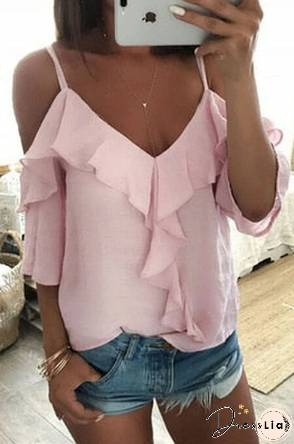 Off Shoulder Top Blouse Women Half Sleeve Spaghetti Strap Ruffle Womens Tops And Blouses Summer White Shirt Blusa