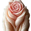 3D Rose Flower Mould Silicone Wave Spiral Candle Mould Reusable Easy To Demold for Wedding Valentine Day DIY Home Decor Gift (Style A)