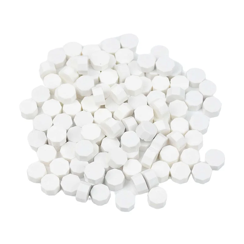 100Pcs/Bag Retro Wax Seal Colored Wax Beads DIY Scapbooking Octagon Sealing Stamp for Envelope Letter Wedding Party Invitation