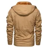 💥2025 New Arrivals! Autumn and Winter Men's Detachable Hooded Plush and Thick Washed Jacket Large Size Casual Jacket