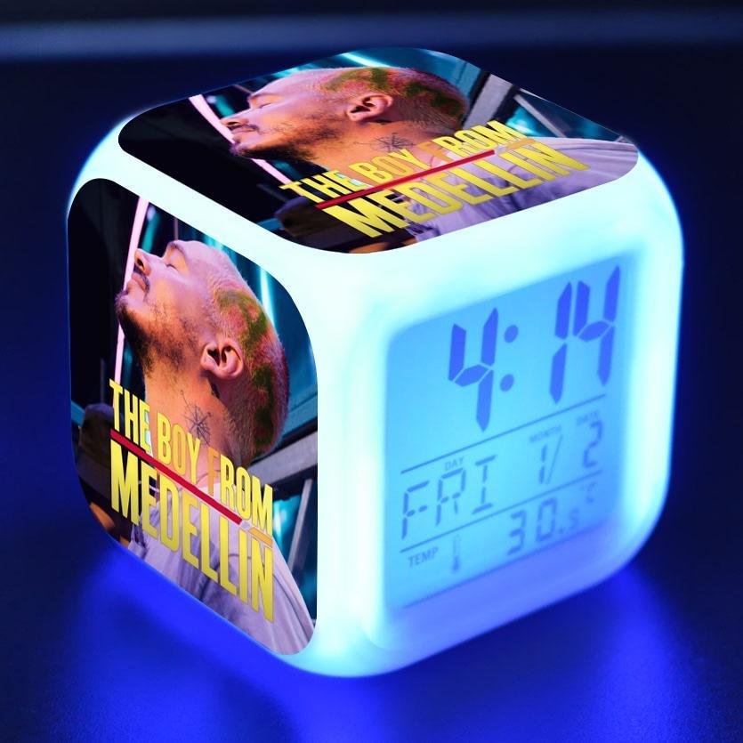 The Boy From Medellin Digital Alarm Clock 7 Color Changing Night Light Touch Control for Kids