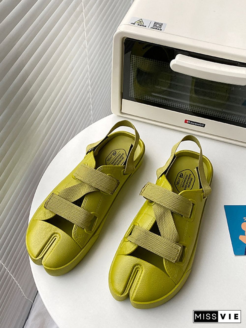 Casual Plain Split Toe Sandals