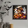 Kit de peinture en diamant DIY 5D perceuse ronde 40x40cm (vache d&rsquo;Halloween)