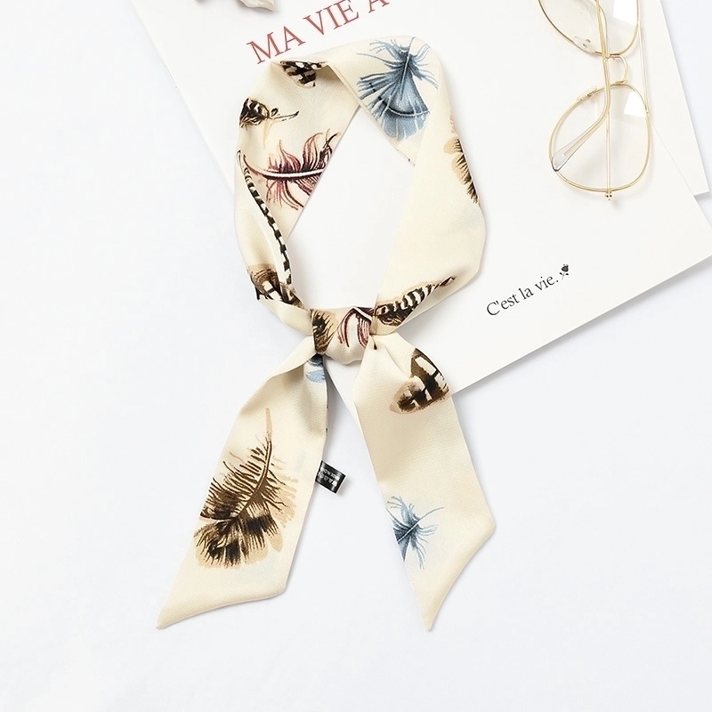 Women’s Sweet Polka Dots Heart Shape Satin Printing Silk Scarves