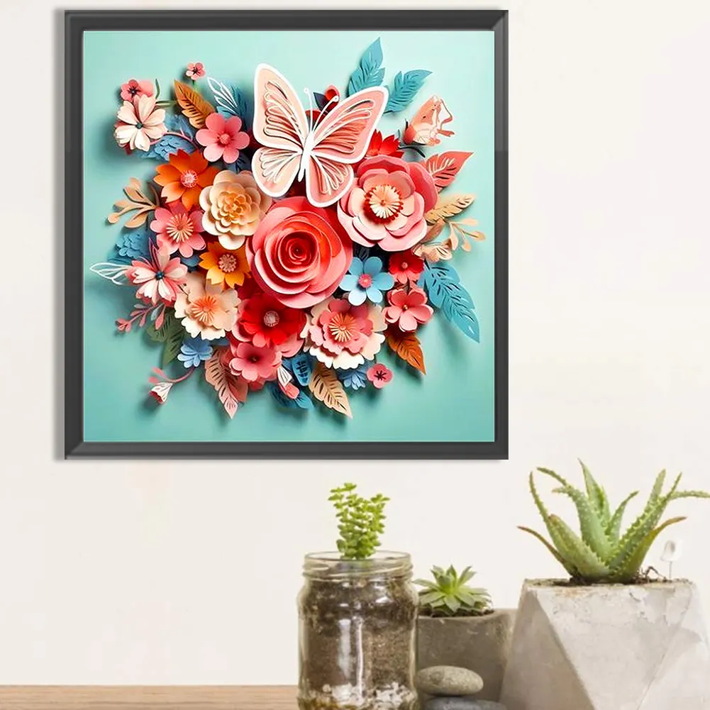 Partial AB Diamond Painting - Full Square Drill - Flower(Canvas|45*45cm)