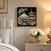 (30x30cm)DIY Landmark Pearl Painting Art With Inner Frame Handmade Pearl Material Art Kit Living Room Decor(Mount Fuji)