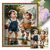 Boy And Girl-11CT Stamped Cross Stitch 40*50cm/15.75*19.69in