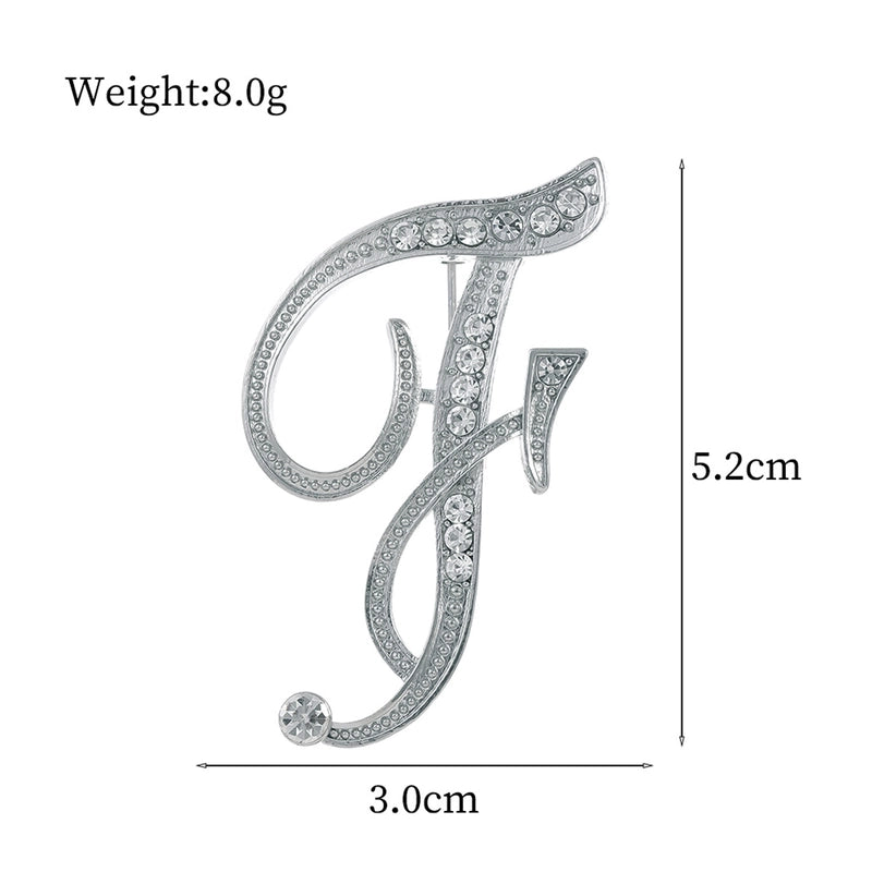 Minimalist Pin Letter Zinc Alloy Plating Inlay Rhinestones Unisex Brooches
