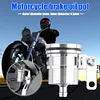 Aluminum Motorcycle Brake Fluid Reservoir Clutch Tank Oil Fluid Cup (Silver)