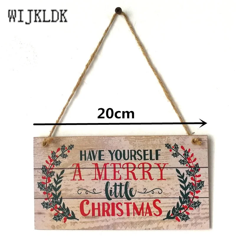 1pcs 2021 New Year Wooden Door Hanging Sign Christmas Tree Ornament Christmas Decoration for Home Wooden Pendant Navidad Gift