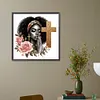 Fille noire priant - perceuse ronde peinture diamant - 45*45cm (foret abdominal partiel)