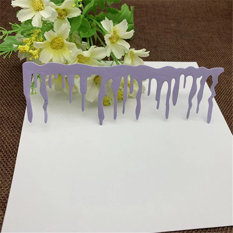 Icicle winter decoration metal cutting die craft stamp die-cut embossing card making mold frame