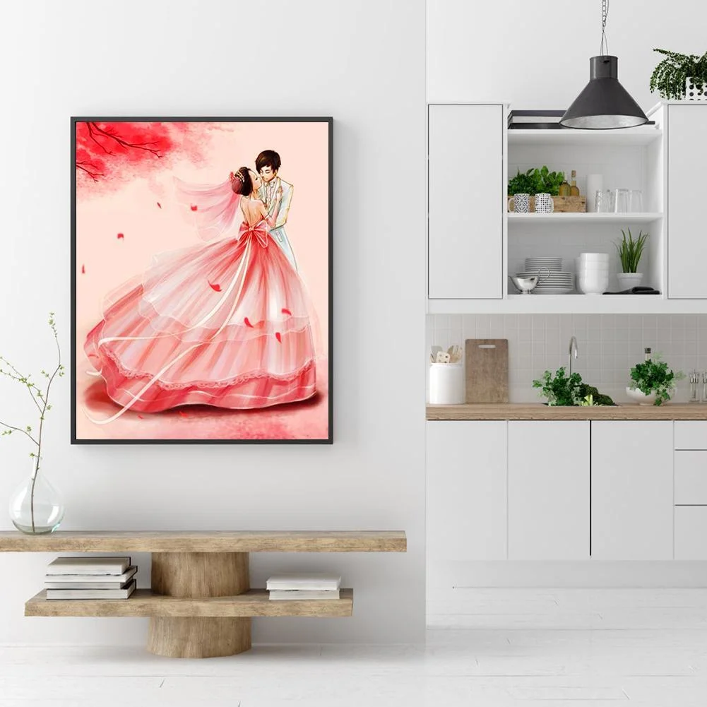 Diamond Painting - Full Round Drill - Diamond Panting - Full Round - Sweet Couple(40*30cm)