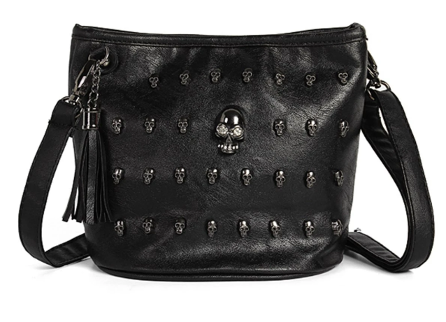 Skull Face Studded Purse