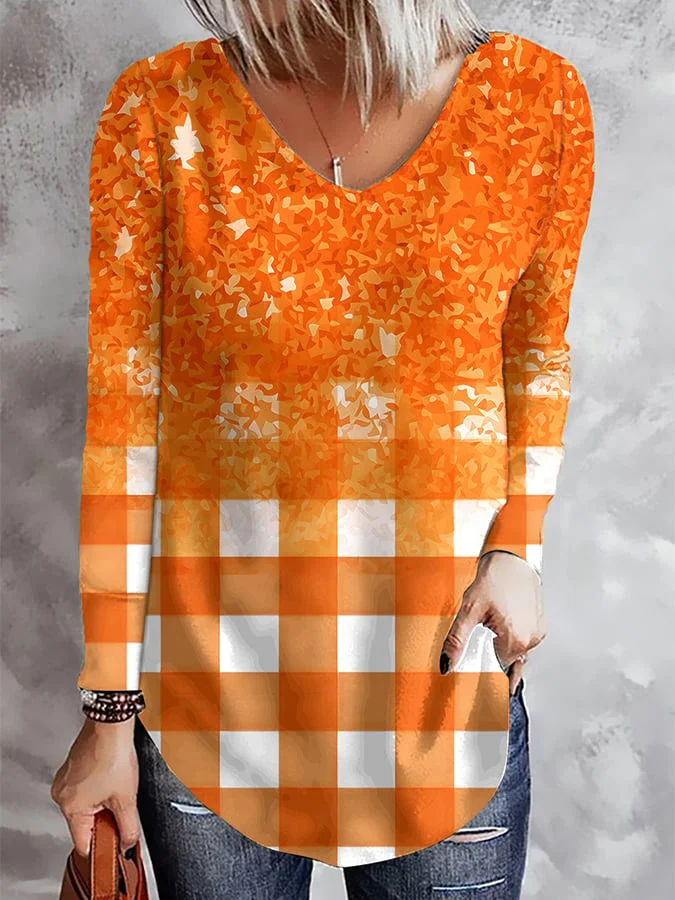 Fashion Plaid Print Long Sleeve Shirt