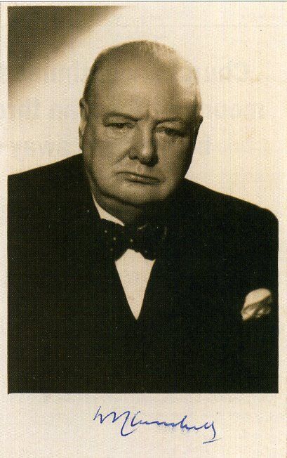 WINSTON CHURCHILL Signed Photo Poster paintinggraph - Politician British Prime Minister preprint