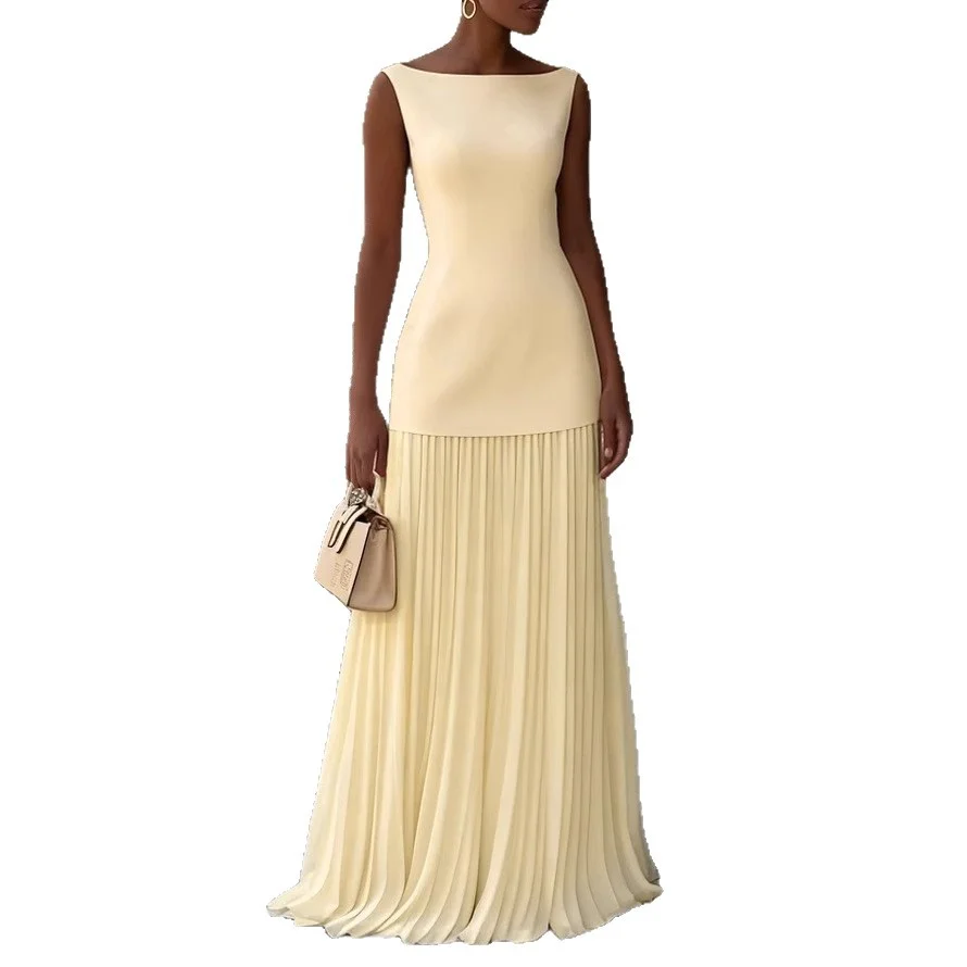 Athvotar Athvotar Shein Elegant Dress Party Vest Half Skirt Fold Two Sets