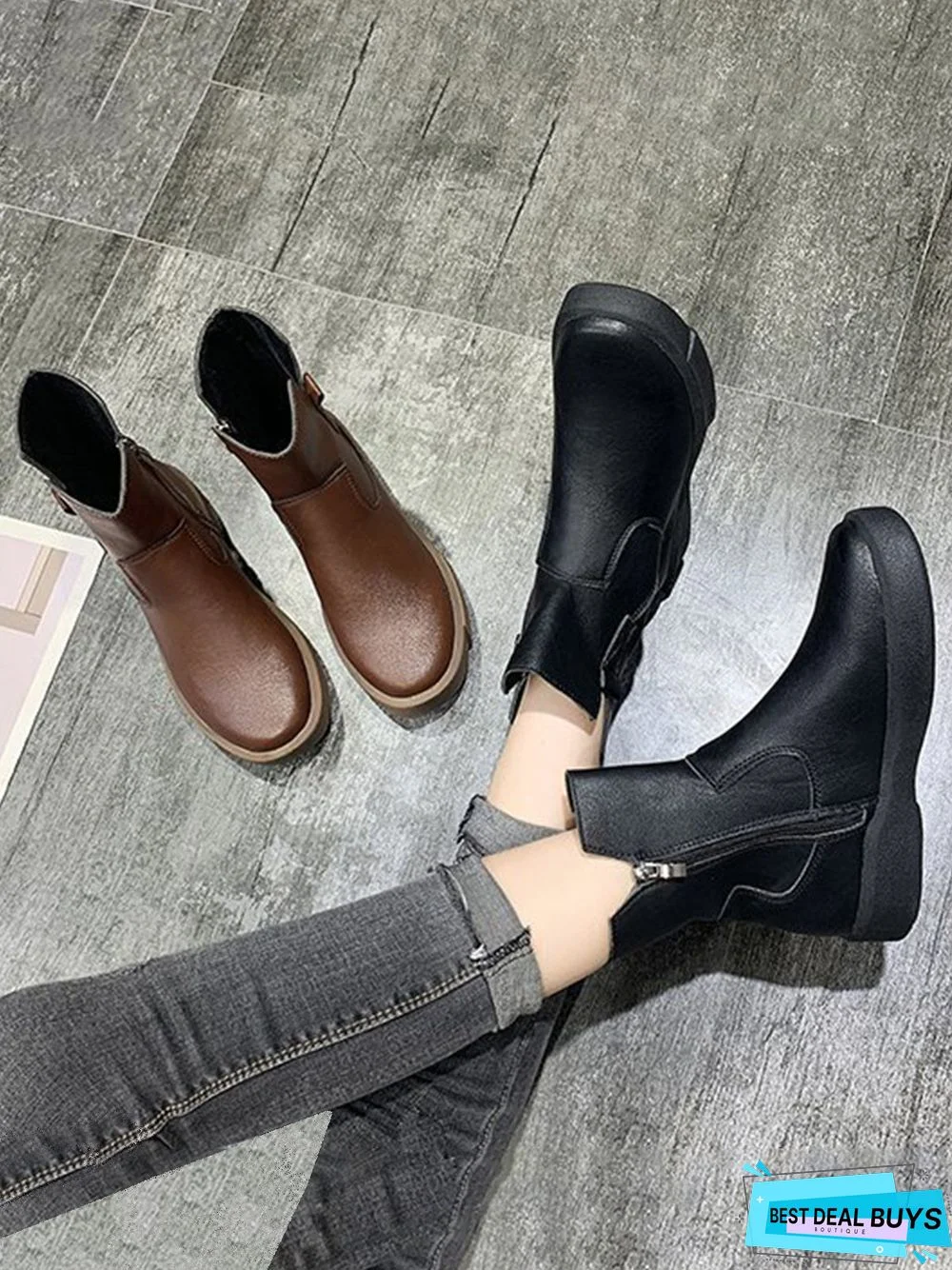 Vintage Leather Ankle Boots