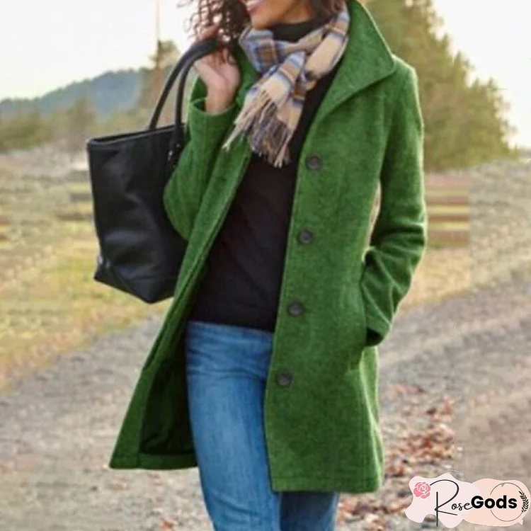 Cotton-Blend Casual Coat & Jacket