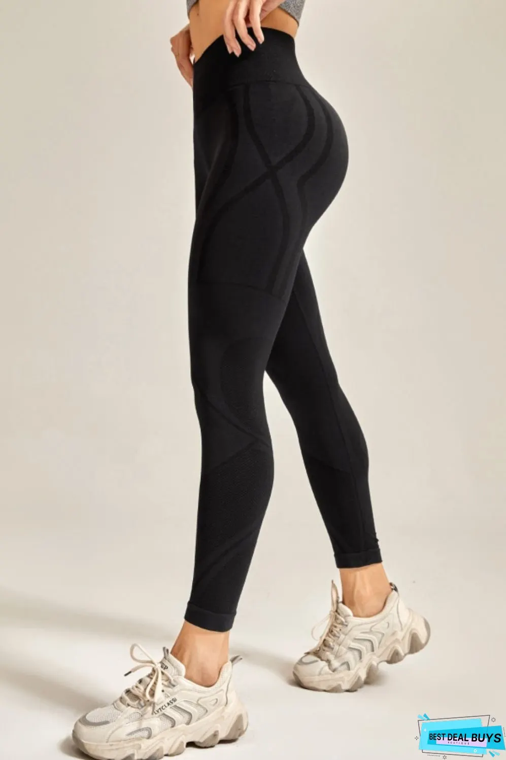 Wide Waistband Long Active Pants