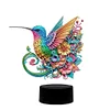 (US Local)DIY Diamond Hummingbird Art Painting Lamp with Tools for Bedroom Decor Gifts