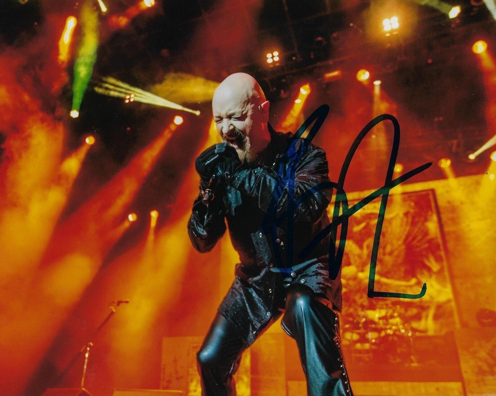 GFA Judas Priest Rock Star * ROB HALFORD * Signed 8x10 Photo Poster painting PROOF AD8 COA