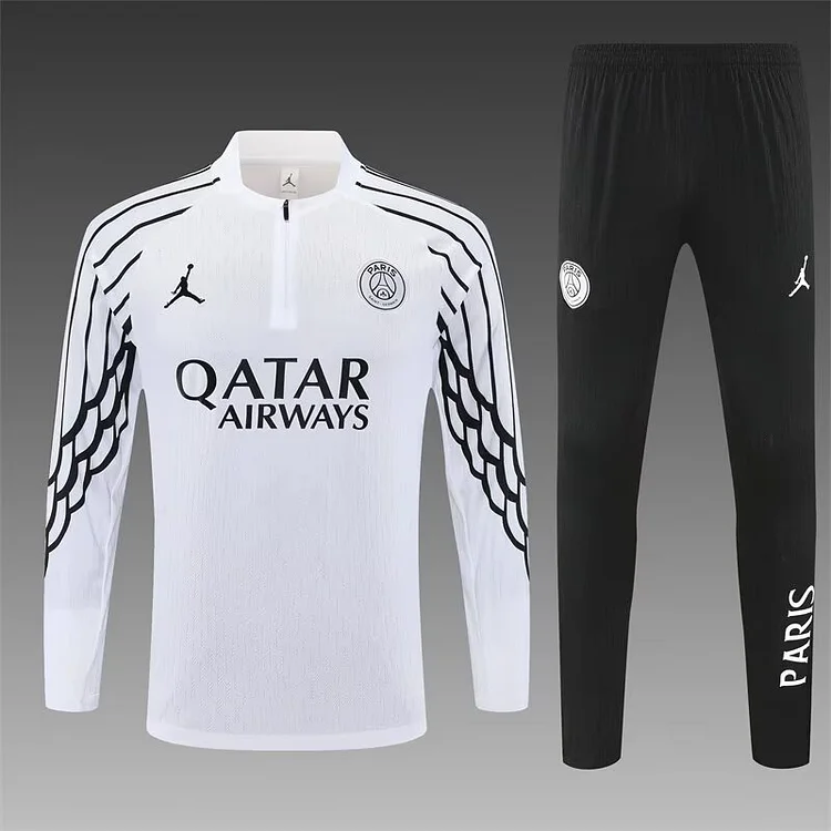 25/26 Paris white long-sleeved training suit