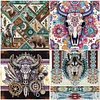 4Pcs/set Diamond Painting-DIY Crystal Rhinestone Tribal Wolf(30*30CM)
