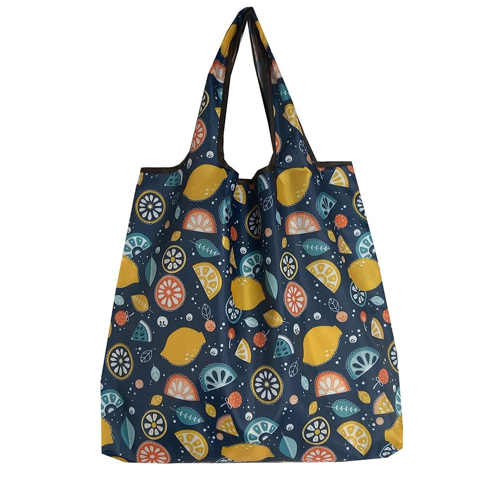 Medium Large Capacity Foldable Shopping Bags Portable Fashion Pockets Tear-Resistant Reusable Tote Bag Eco-Bags