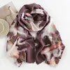Elegant Floral Painting Autumn Winter Shawl Scarf