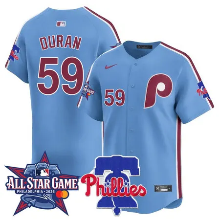 Youth Philadelphia Phillies #59 Jhoan Duran Light Blue 2026 MLB All-Star Jersey